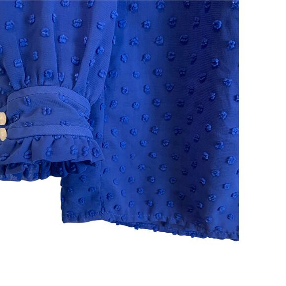 J. Crew Blue Sheer Blouse - Picture 5 of 7